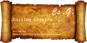 Csillag Gizella névjegykártya