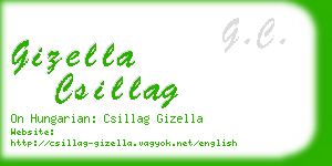 gizella csillag business card